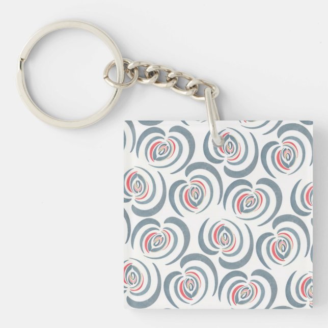 Blue tulip  keychain (Front)