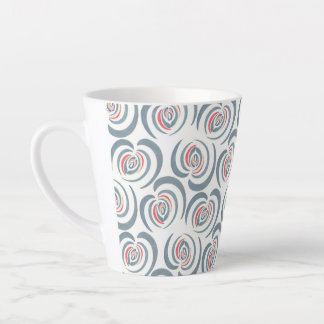 Blue tulip latte mug