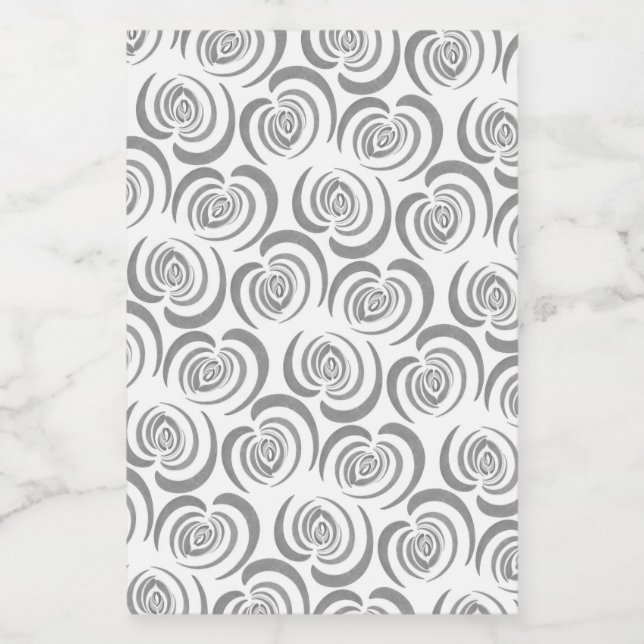 Blue tulip shades of gray food label (Single Label)