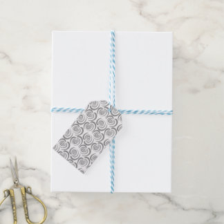 Blue tulip shades of gray gift tags