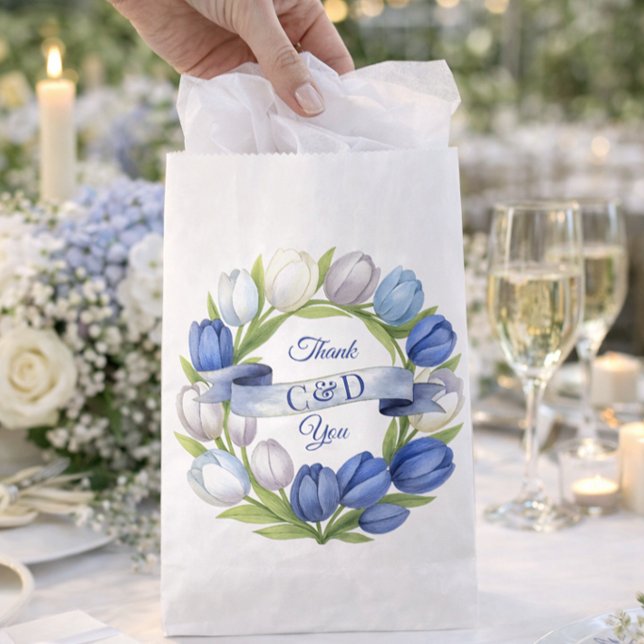 Blue Tulip Wedding Thank You Favour Theme Bag (Creator Uploaded)