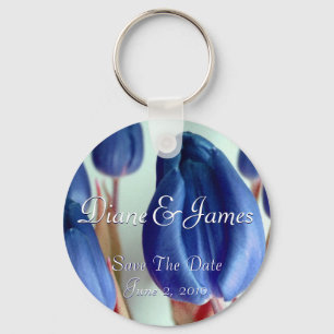 Blue Tulips Keychain