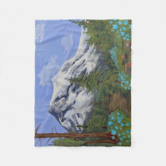 Blue Tulips on a hike Fleece Blanket