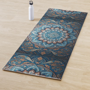 Blue Turkish Mandala Yoga Mat