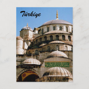 blue türkiye postcard