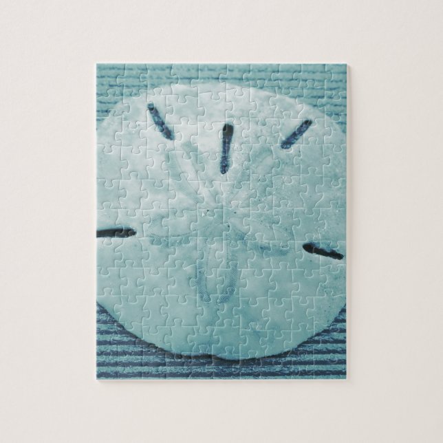 Blue Turq Sand Dollar Jigsaw Puzzle (Vertical)