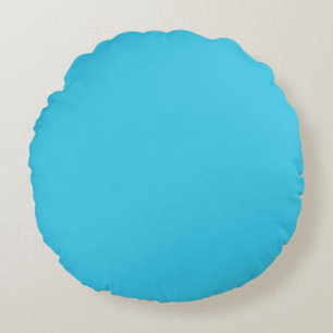 Blue Turquoise colour Round Pillow