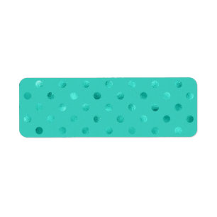 Blue Turquoise Métallurgique Faux Foil Polka Dot A