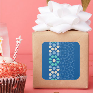 Blue Turquoise Tranquillity Square Sticker