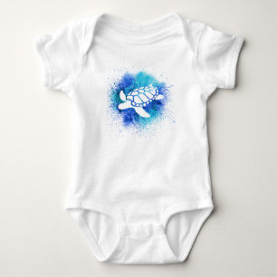 Blue Turtle Baby Bodysuit