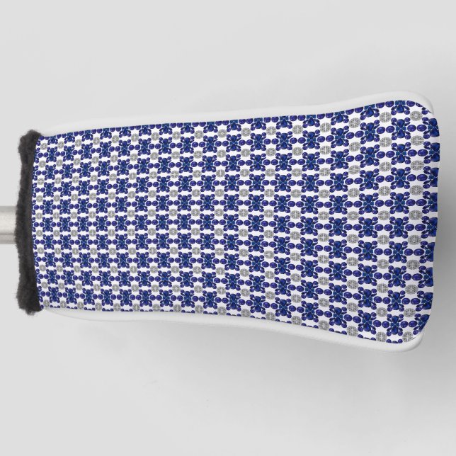 Blue Turtle Pattern Golf Head Cover (Front)