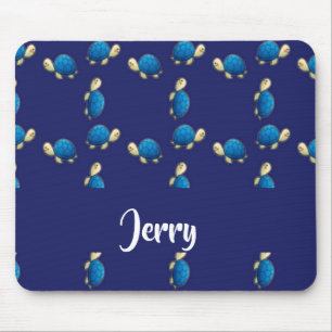 blue turtles mouse pad