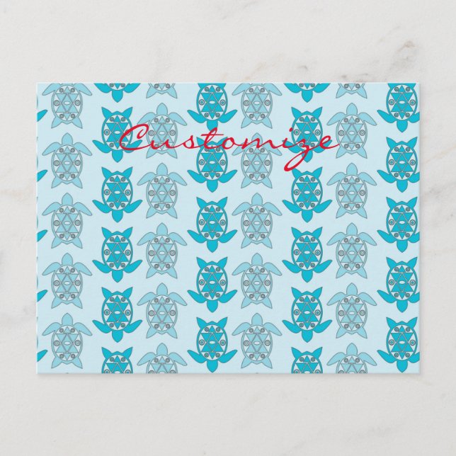 Blue Turtles Swimming Thunder_Cove Postcard (Front)