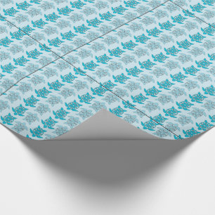 Blue Turtles Swimming Thunder_Cove Wrapping Paper