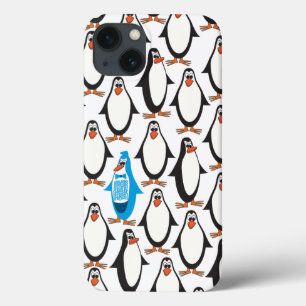 Blue tux penguin iPhone 13 case