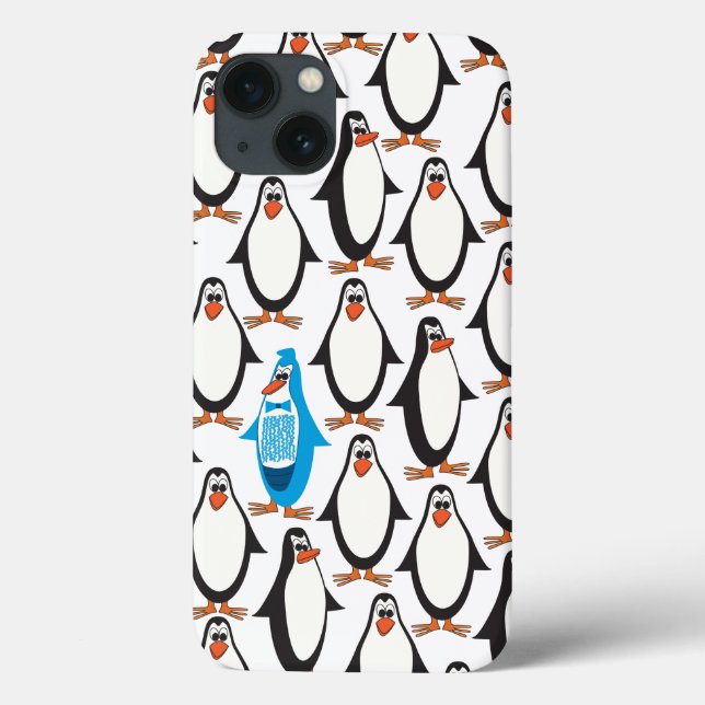 Blue tux penguin Case-Mate iPhone case (Back)