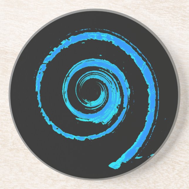 Blue Twirl Coaster (Front)