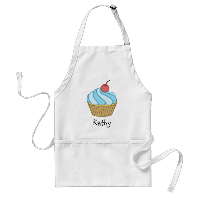 Blue Two Tone Cupcake Apron (Front)