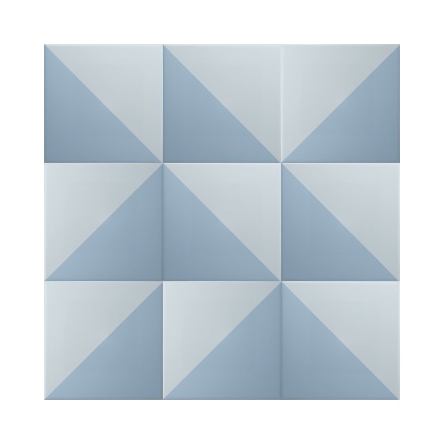 Blue Two Tone Triangle Design Tile (blue gray triangle pattern ceramic tiles)