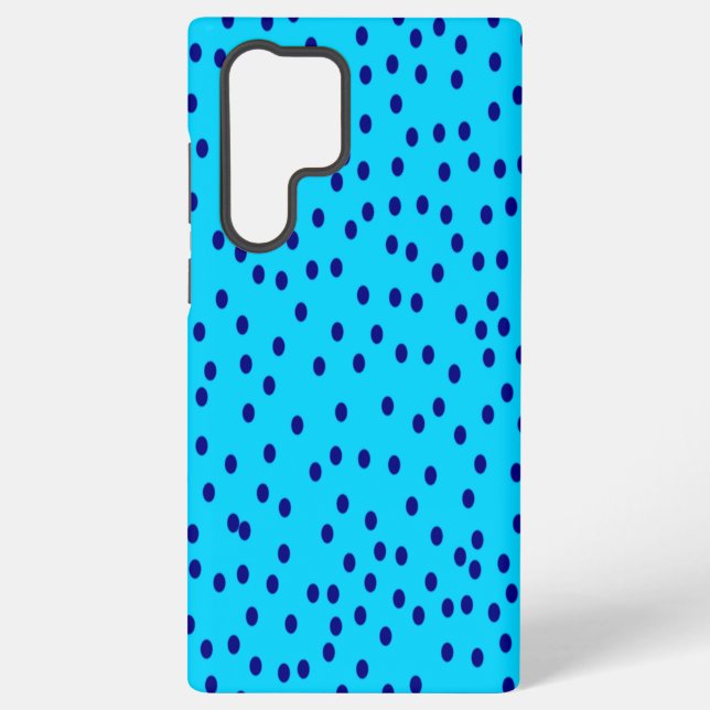Blue Two Toned Polka Dots  Samsung Galaxy S22 Ultra Case (Back)