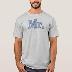 Blue Typography Design MR T-Shirt