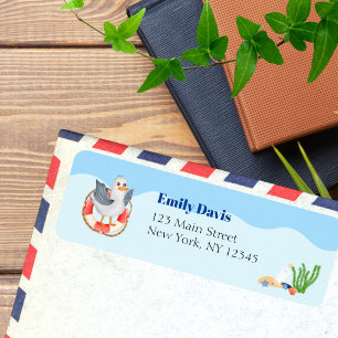 Blue Under the Sea Baby Shower Label – Seabird 