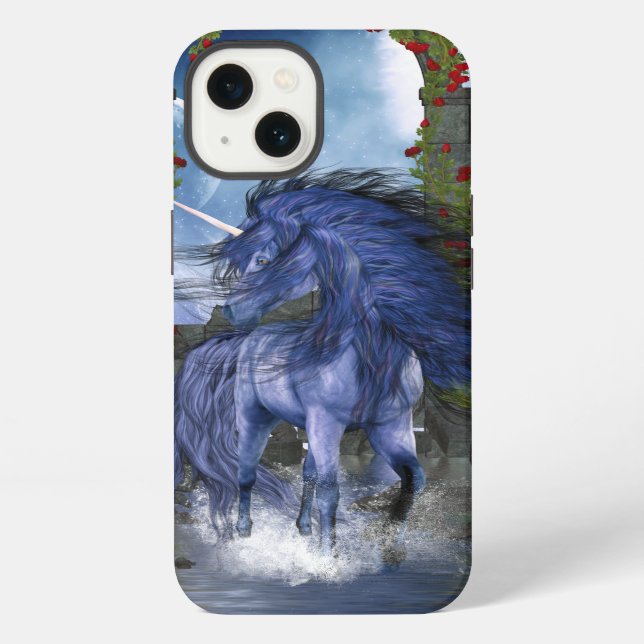 Blue Unicorn 2 iPhone Case (Back)