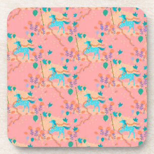 Blue unicorn coaster