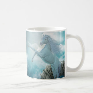 blue unicorn coffee mug