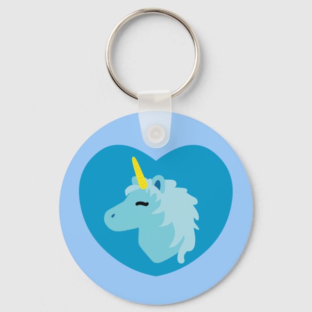 Blue Unicorn Keychain (Front)