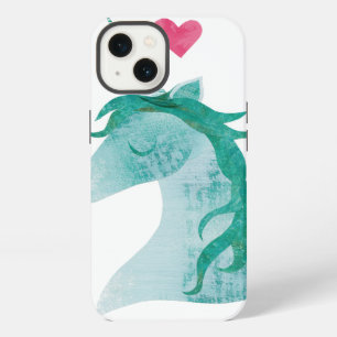 Blue Unicorn Magic with Heart iPhone 13 Case