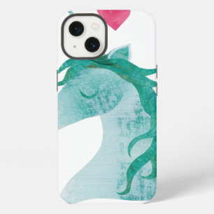 Blue Unicorn Magic with Heart iPhone 13 Case