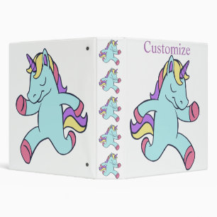 Blue Unicorn Running Thunder_Cove Binder