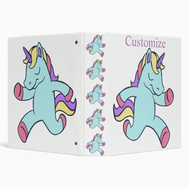 Blue Unicorn Running Thunder_Cove Binder (Background)