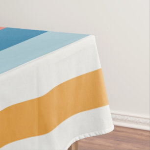 Blue Uniform Stripes Tablecloth