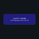 Blue Unique Special Professional<br><div class="desc">Represent yourself with this classical,  elegant return address label. This template can be customized to meet all professional occupations.</div>