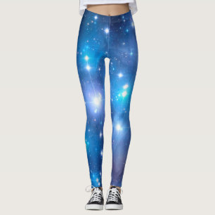 Blue Universe Stars + your ideas Leggings