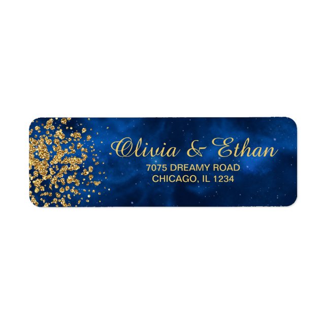 Blue Universe with Gold Confetti (Front)