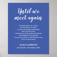Blue Until We Meet Again Celebration Of Life Poem