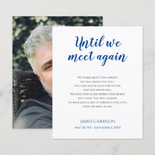 Blue Until We Meet Again Photo Memorial Poem