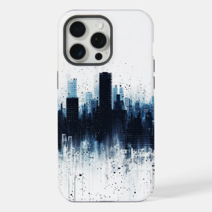 Blue urban skyline iPhone 15 pro max case