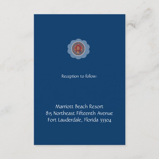 Blue Vaftisi Reception Enclosure Card (Front)
