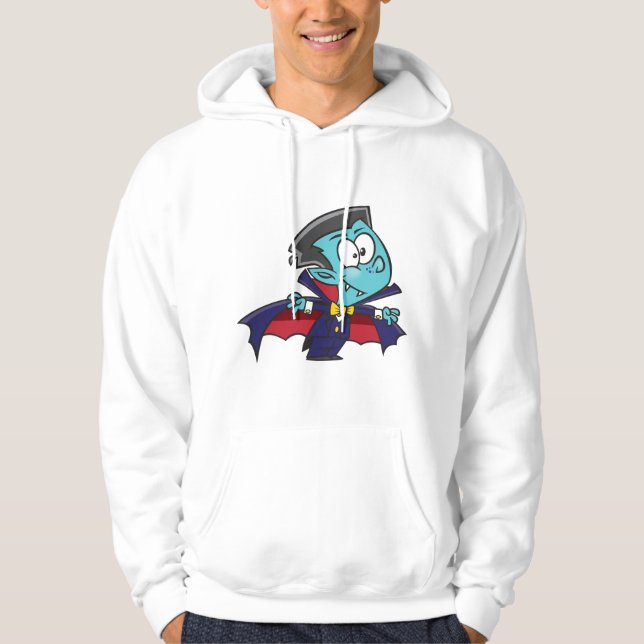 Blue Vampire Boy with Cape Cute Dracula Hoodie (Front)