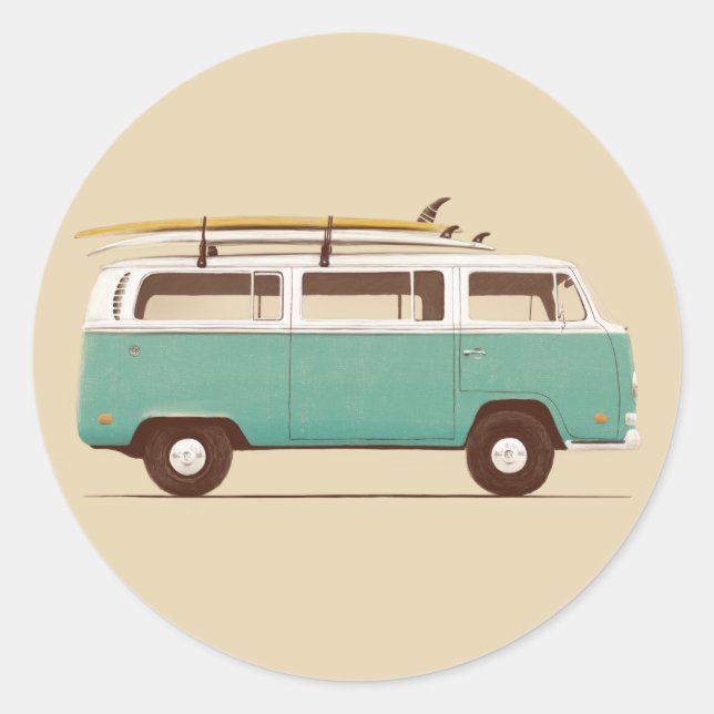 Blue Van | Florent Bodart Classic Round Sticker (Front)