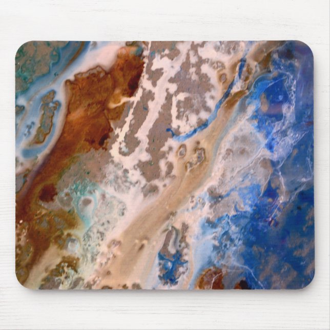 Blue Van Gogh Granite Mouse Pad (Front)