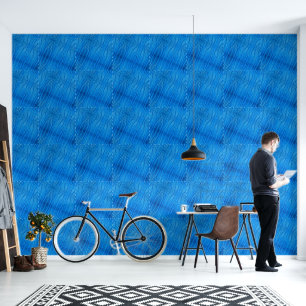 Blue Variegated Lines Wallpaper