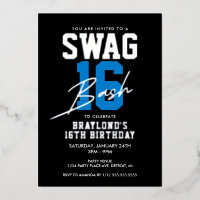 Blue Varsity Style Swag 16 Birthday