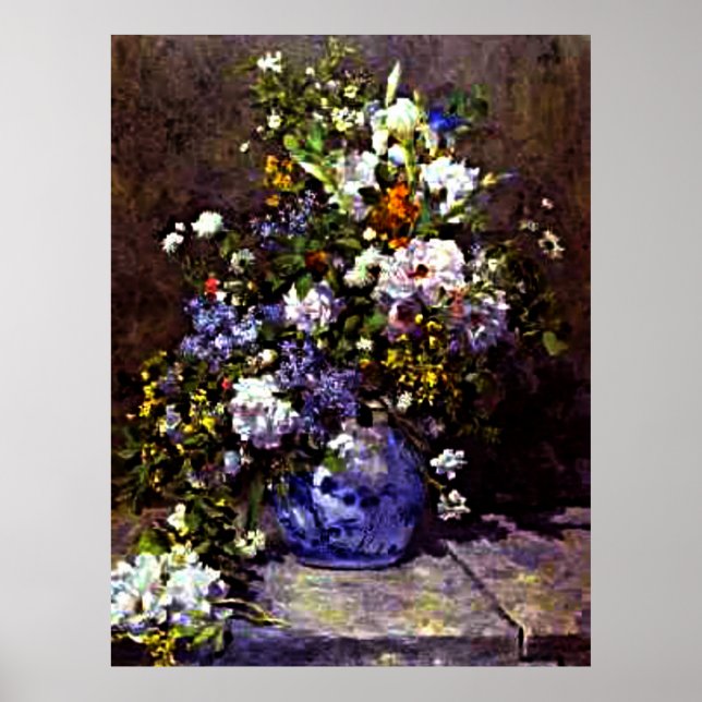 Blue Vase by Renoir, Poster (Front)