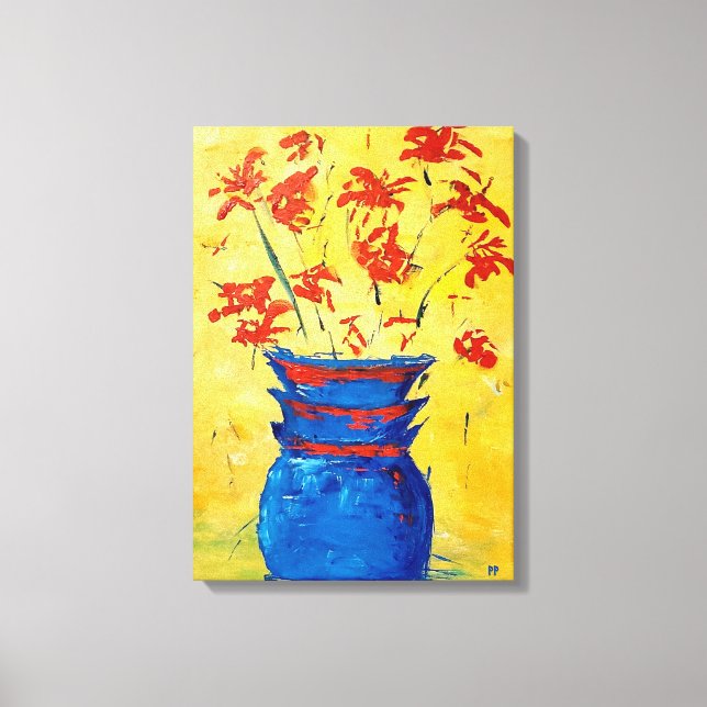 Blue Vase Canvas Print (Front)