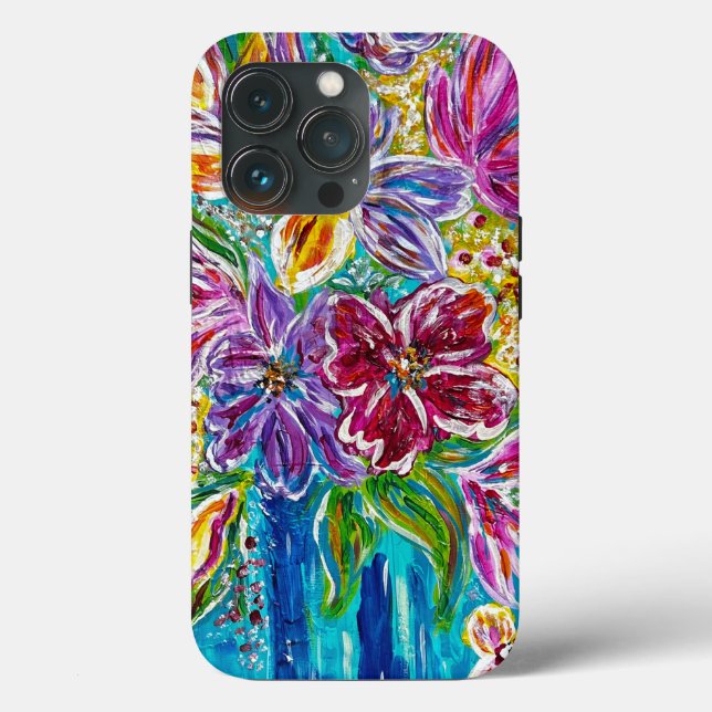 Blue Vase Floral iPhone / coque ipad (Verso)